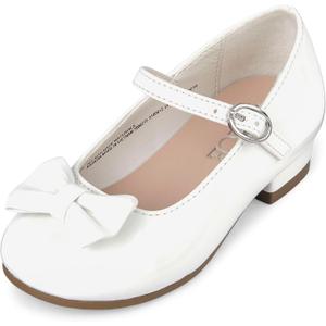 The Children's Place Low Heel Dress Shoes (5 Toddler, White Bow)