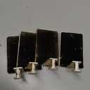 Landhoow Christmas Stocking Holder Christmas Stocking Hanger for Mantel Heavy Duty Xmas Hook with Non Slip Protective Pad Mantel Hook for Mantle Fireplace Home Shelf(Brass,4 Pcs)