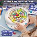 Klever Kits Spin Art for Kids, 2-in-1 Spin Spiro Machine Kit, Arts & Crafts Paint for Boys & Girls, Painting Spinner Toys Kits, DIY Birthday Gifts for Kids Age 6 and up