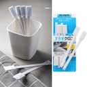 4 x Crevice Cleaning Brush,Hole Deep Detail Scrubber,Tiny Window Door Track Groove Gap Cleaning for Bottle Caps,Keyboard Scrub,Cleaner Tools with Thin Handles for Small Hole Corner Spaces 7Pcs/Set