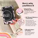 24PCS Pink Bow Skin for E-Reader, and 4PCS Type C Charms for E-Reader with Scrapbook Stickers, 7"x5" Skin Front and Back Decal Inserts for Paper White 12th (Pink Bow)