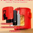 Insulated Beverage Dispenser 3.5 Gallon, Hot Drink Dispenser with 304 Stainless Steel Interior & Spout, Hot Water Dispenser for Parties, Portable Outdoors Water Cooler Jug for Camping Sports,NSS