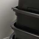 IRIS USA File Box, Plastic File Organizer with Lids for Letter/Legal File, Portable Document Box For Moving, Storage Bin with Durable and Secure Lid, Stackable Nestable BPA-Free, Black 35 Qt. 4 Pack