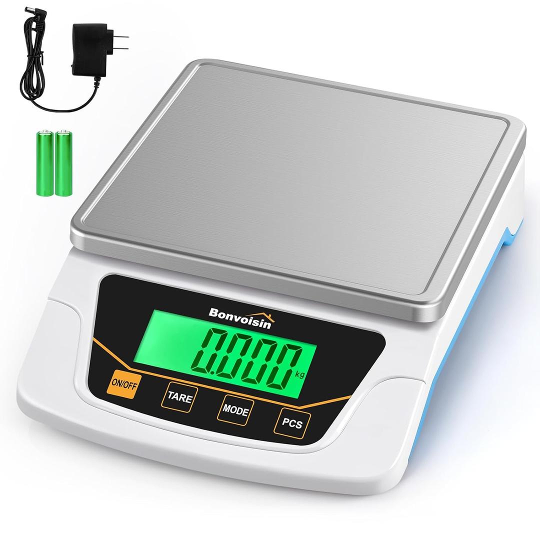 Bonvoisin Digital Scale 0.1 Gram Accuracy Precision Lab Scale 6000g Scientific Digital Balance for Laboratory, Jewelry Weighing