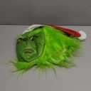 Adults Mask Christmas Santa Elf Costumes Face Masks with Hat Xmas Cosplay Props for Men Women (One Size, Green)