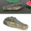 Floating Alligator Head Decoy, Pond Accessories Alligator Pool Float, Fake Gator Head, Duck Deterrents for Pool and Pond, Outdoor Pool Decor Crocodile Head for Decorations (Yellow Eyes)