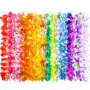 JOYIN Toy 24 Counts Hawaiian Leis Bulk, Tropical Flower Lei Hawaiian Lei Beach Hawaii Luau Party Favors Decoration Birthday Party Supplies