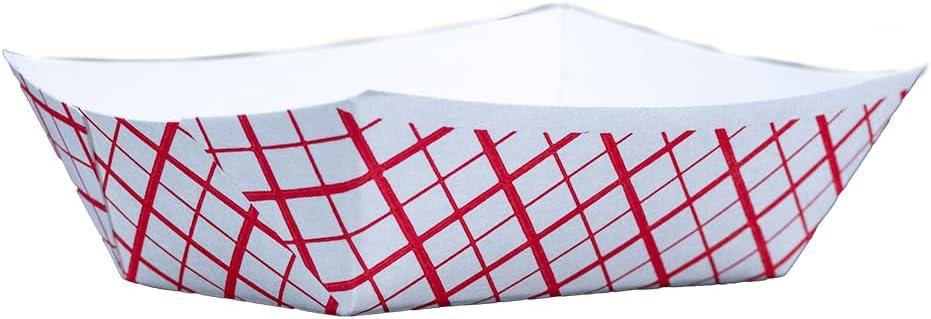 Southern Champion Tray 0413 #100 Southland Paperboard Food Tray, 1 lb Capacity, Red Check (Case of 1000)