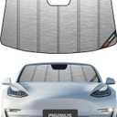 Windshield Sunshade for Tesla Model 3 2018-2025, Model Y 2020-2025 - Metallic