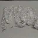 Jishi 20 FT Ice Wire Clear Garland, White Pearl Crystal Teardrop Beads Ornament Christmas Tree Decorations, Acrylic Plastic Diamond Jewel String Branch Garland Strands for DIY Wreath Crafts