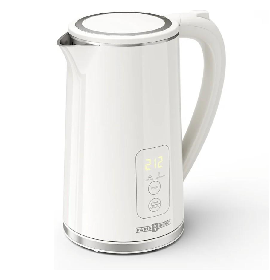 Electric Tea Kettle, PARIS RHÔNE1.7L Temperature Control Electric Kettle, 4H Keep Warm Water Boiler with 6 Presets, LED Screen Electric Kettles for Boiling Water, Boil-Dry Protection, BPA Free