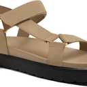 Coutgo Womens Platform Sandals Comfortable Open Toe Adjustable Strap Summer Vacation Shoes (White)