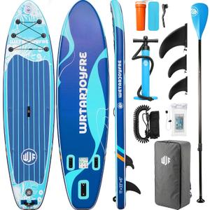 Inflatable Stand Up Paddle Board, 11' x 33" x 6" Extra Wide SUP with Premium Accessories, Non-Slip Deck ISUP for Adults, Youth, Fishing, Yoga, Floating on Ocean & Lake