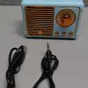 Retro Bluetooth Speaker, Wireless Mini Portable Speakers Support USB/TF Card/AUX, Vintage Decor, Retro Radio Bluetooth Speaker for Kitchen Desk Bedroom Office Outdoor, Gifts for Teens, Blue