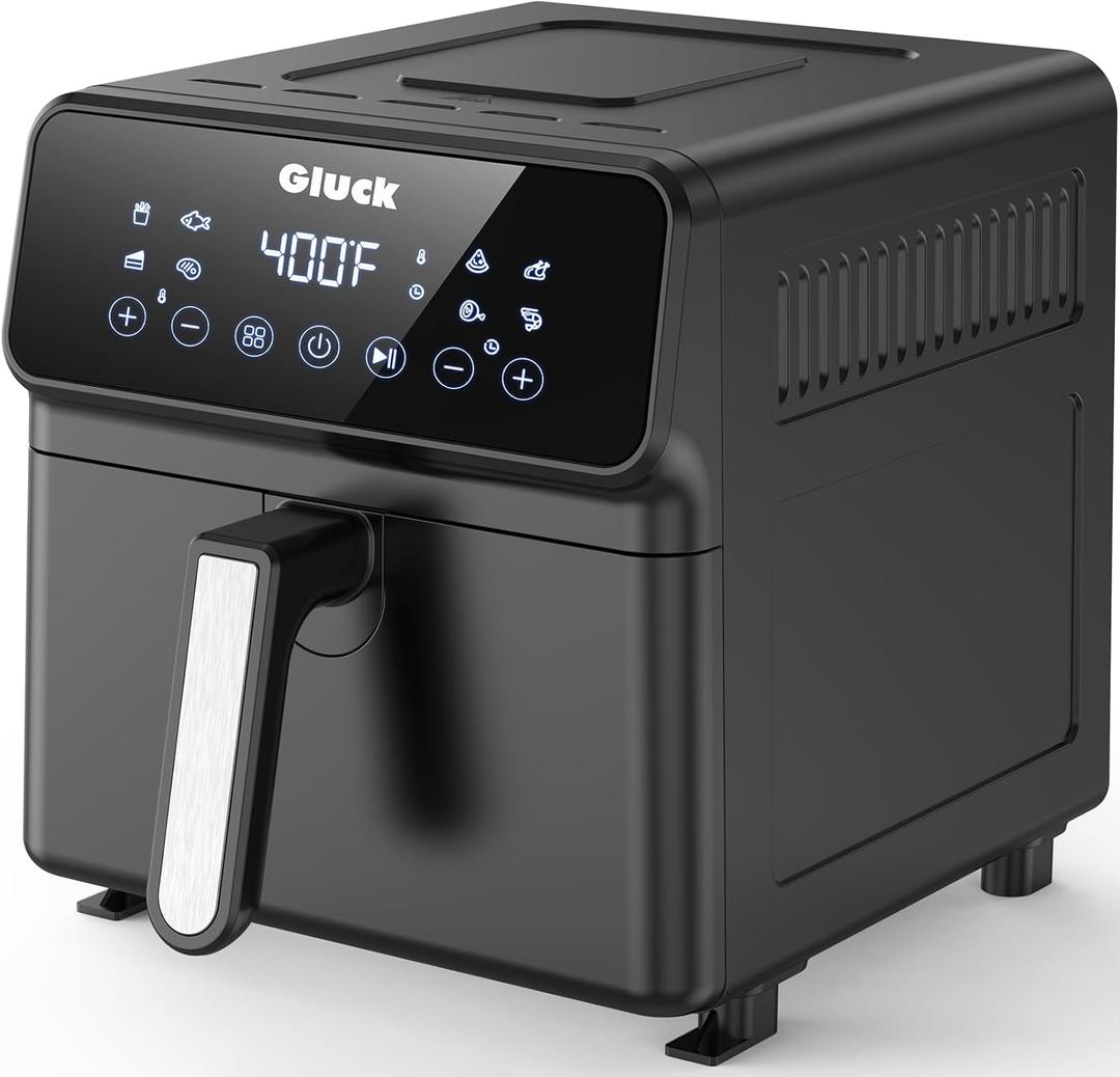 Air Fryer 6 Quart, Airfryer with All Metal Inside, 1500W Large Air Fryer Oven Combo for Family, Compact Non-Stick Square Basket, Dishwasher Safe, ETL Certified