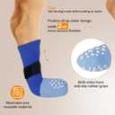 Non-Slip Dog Socks Prevent Licking Paws,Grippy Socks for Senior Dog Walk on Hardwood Floor,Paw Protectors,Blue 2 Pairs,XL