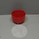 Absonic 250pcs Acrylic Pencil Holder Marker Organizer, 360-Degree Rotating Pen Holder, Crayon Organizers for Kids Pencil Organizer Caddy Art Supply Kids Desk Organizers for Office Home School (Large - Single - Clear - With Handle)