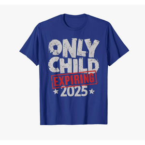 Only Child Expiring 2025 Big Brother Promoted to Big Brother T-Shirt, Royal Blue, S