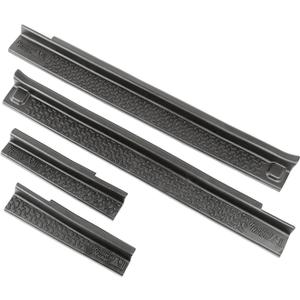 Rugged Ridge All-Terrain Entry Guards - Fits 2007–2018 Jeep Wrangler JKU 4-Door - Trail-Ready Look & Scratch Protection - Black Thermoplastic - 4-Piece Set