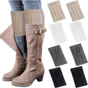 Loritta Womens Boot Socks Winter Warm Crochet Knitted Boot Cuffs Topper Socks Short Leg Warmers Gifts