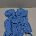 Aleumdr Ribbed One Piece Swimdress Swimsuits for Women Tummy Control Tie Knot Swim Skirt V Neck Bathing Suit (Medium, Sky Blue)