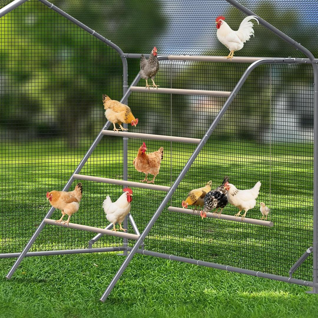 Chicken Coop Roosting Perch Essentials Perfect for Backyard Poultry, Easy Installation Farm Roost Toys for Chickens(41.3''L x 40'' W x 41.7H'')