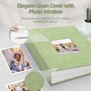 popotop Photo Album 4x6-200 Photos Photo Books with 200 Horizontal Pockets,Linen Cover Albums for Family Wedding Anniversary Baby Vacation Pictures