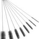 16 Inch Extra Long Pipe Cleaning Brush Set Stainless Steel Bristles, Stainless Steel Pipe Brush Steel Bottle Brush 8 Piece Variety Pack for Auto Parts, Bottles,Tubes, Etc.