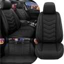Car Seat Covers for Chevy Trax 2015-2025, Stylish Sport Seat Cover, Premium Nappa Leather Car Seat Cover. Automobile Seat Covers Sets.(Standard 5 Seats/Pure Black)