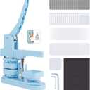 Magnet Button Maker Machine 50mm/1.97 in, Square Photo Magnet Maker Machine, DIY Fridge Badges Magnet Making Kit with 100 Sets Square Button Maker Supplies, Ideal for School, Parties, Events