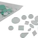 0.2 to 0.5 Inch Size Small Glass Mirrors (700+ Pieces, Mixed Shapes & Sizes) for Sewing Embroidery Crafts Jewelry Multipurpose Transparent Color