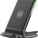 INIU Wireless Charger, 15W Fast Wireless Charging Station with Sleep-Friendly Adaptive Light Compatible with iPhone 17 16 15 14 13 12 Pro Max Samsung Galaxy S25 S24 S23 Note 20 Google etc (Black)