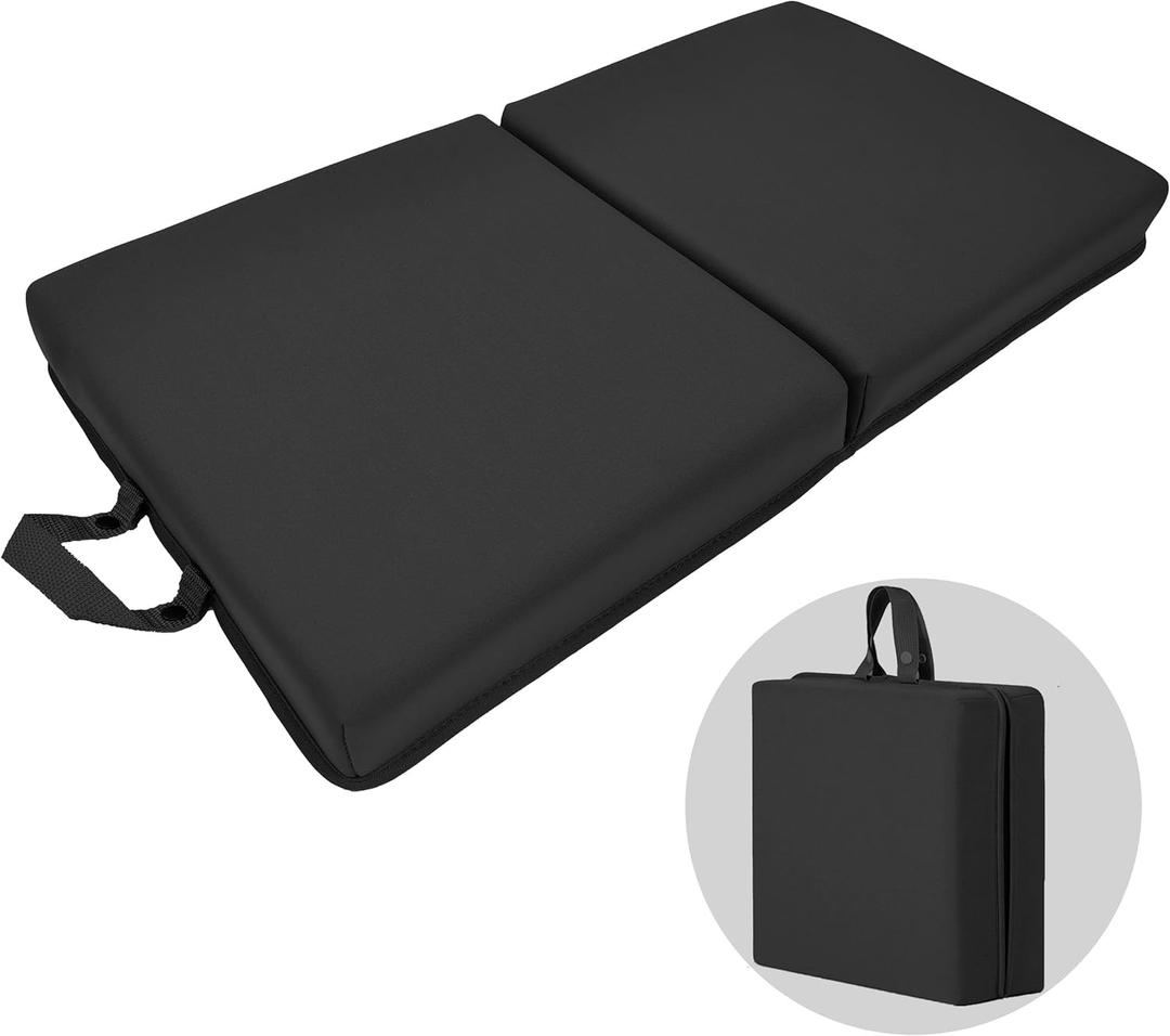 Thick Foldable Waterproofing Yoga Knee Pad Cushion (black)