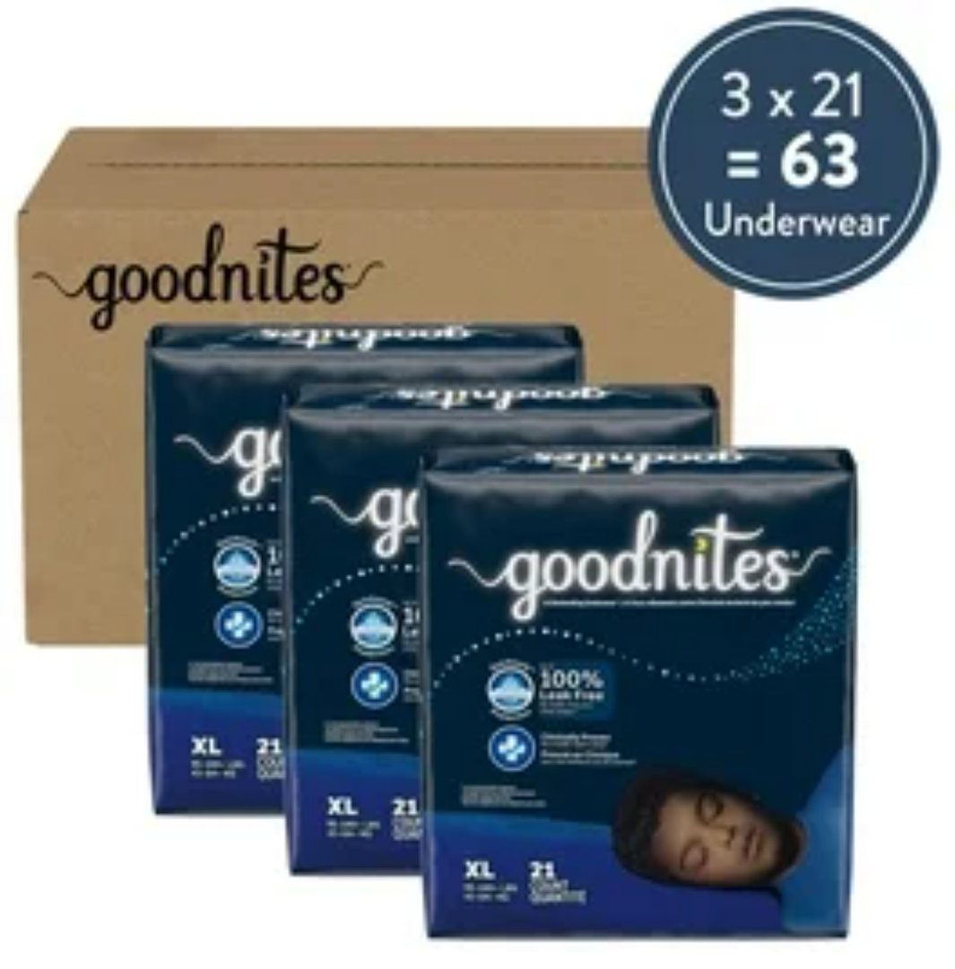 Goodnites Nighttime Underwear XL 63 Count