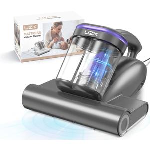 Bed Vacuum Cleaner Mattress Vacuum Cleaner,16Kpa Powerful Handheld Vacuums with UV-C Light & Double Dust Cup & High Heating & Ultrasonic & HEPA Filter for Bed Sofa(Corded,Black Blue)