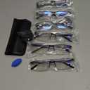 Gaoye 6 pack 1.75 Executive Style Reading Glasses Men - Durable Readers with Blue Light Filtering- Comfortable Fit with TR90 Frames (Black)