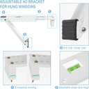 HOXHA Window AC Bracket, Universal Window Air Conditioner Support Bracket, Heavy Duty Window AC Mount, Air Conditioner Holder for Hung Windows, Support Up to 200 lbs