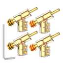 Viborg 4X HiFi Gold Plated Banana Plug Connectors, 45 Degree Angled, Screw Locking 24K Gold Plated UST Speaker Banana Connectors for Speaker Wire, Audio/Video Receiver, Amplifiers and Sound Systems
