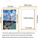 LUCKYLIFE 12x18 Poster Frame Brown Set of 2, Display Pictures 11x17 with Mat or 12x18 without Mat, Wall Mount