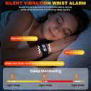 Effective Alarm Clocks for Deep Sleepers Extremely Vibrating Watch Deaf People Shock Vibroband Wristband with Men Vibration Heavy Sleeps Wrist Bracelet Silent that Won't Wake Partner