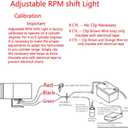 ESUPPORT Red Led Adjustable Tachometer Rpm Tacho Gauge Shift Light 1000-11000 Universal