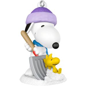 Hallmark Keepsake Peanuts Mini Christmas Ornament (Winter Fun with Snoopy) 1" Tiny Ornament for Tabletop Tree