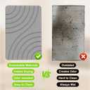 Stone Bath Mat for Bathroom Quick Drying Shower Mats Super Absorbent Diatomaceous Earth Stone Mats, Easy to Clean & Odorless, 23.6 15.5 Inch Grey