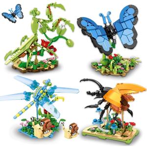 Ideas Insect Collection Building Set Compatible with Lego Insects Flowers Sets for Adult Butterfly Beetle Chinese Mantis Dragonfly for Boys Girls Gifts Bugs Building Toys for Nature Lover - 815PCS