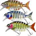 Fishing Lures for Freshwater or Saltwater,Most Lifelike Jointed Swimbait,Slow Sinking Bass Fishing Lure,Easy to Use for Fishing Beginner and Pros