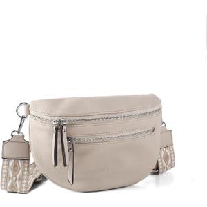 Fashion Leather Crossbody Small Sling Bags Fanny Pack Crossbody Bags Purses Gifts for Women Teen Girls Travel (Apricot)