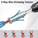 4 Pcs Wire Twister Tool for Drill, Wire Nut Twister Wire Stripper Tool Connector Driver with 1/4" Chuck Cable Quick Stripping Electricians Tools