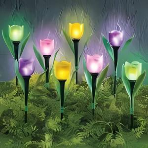 Bytech 5-Pack Solar Powered Tulip Stake