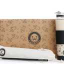 Reusable 24 oz Boba Cup with Straw Set, Straw Cleaner, and Gift Box, Borosilicate Reusable Bubble Tea Cup (Black)