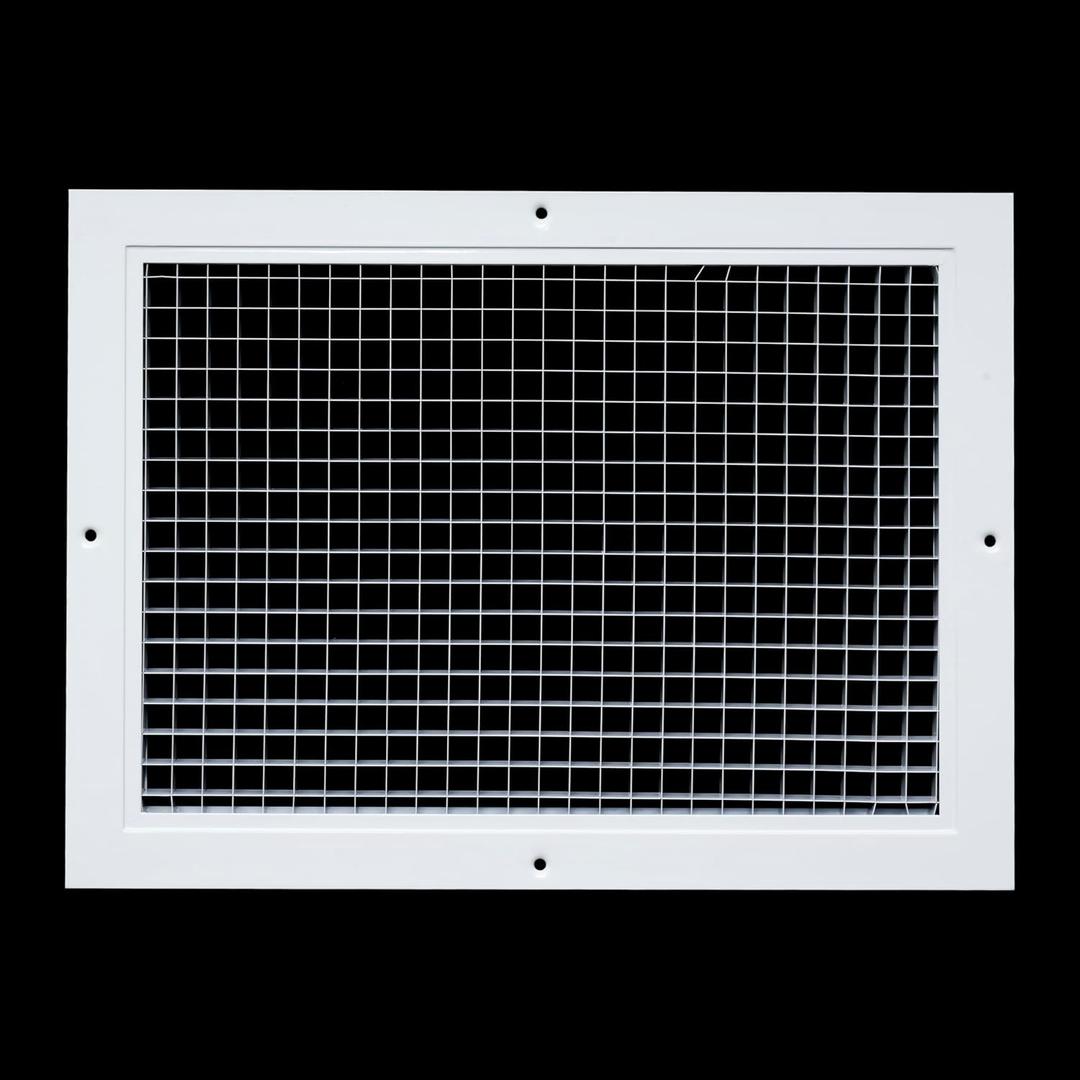 Fits 14x10 and 10x14 Duct Opening | Aluminum Eggcrate Return Air Grille | Low Noise & High Air Flow, Rust Proof Vent Cover Grill for Sidewall & Ceiling | White | Outer Dimensions: 15.75" X 11.75" Fits 14x10 and 10x14 Duct Opening | Aluminum Eggcrate Return Air Grille | Low Noise & High Air Flow, Rust Proof Vent Cover Grill for Sidewall & Ceiling | White | Outer Dimensions: 15.75" X 11.75"